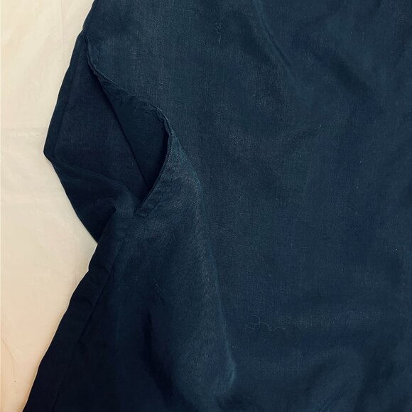 Banana Republic Womens Navy Blue Sleeveless Lace Up Romper with Pockets Size 4 - Picture 7 of 7